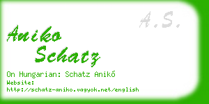 aniko schatz business card